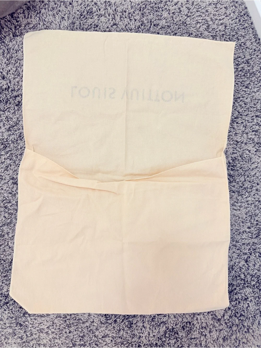 Louis Vuitton Beige and Black Logo Dust Pouch